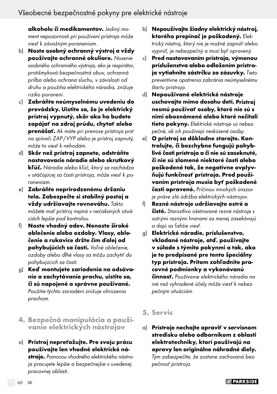Servis | Parkside PBS 600 A1 User Manual | Page 60 / 77