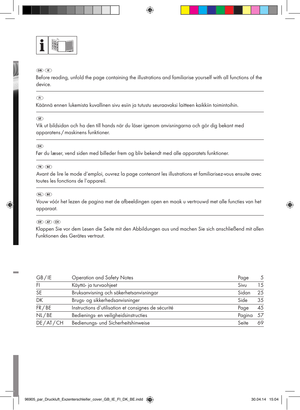 Parkside PDEXS 150 A1 User Manual | Page 2 / 81