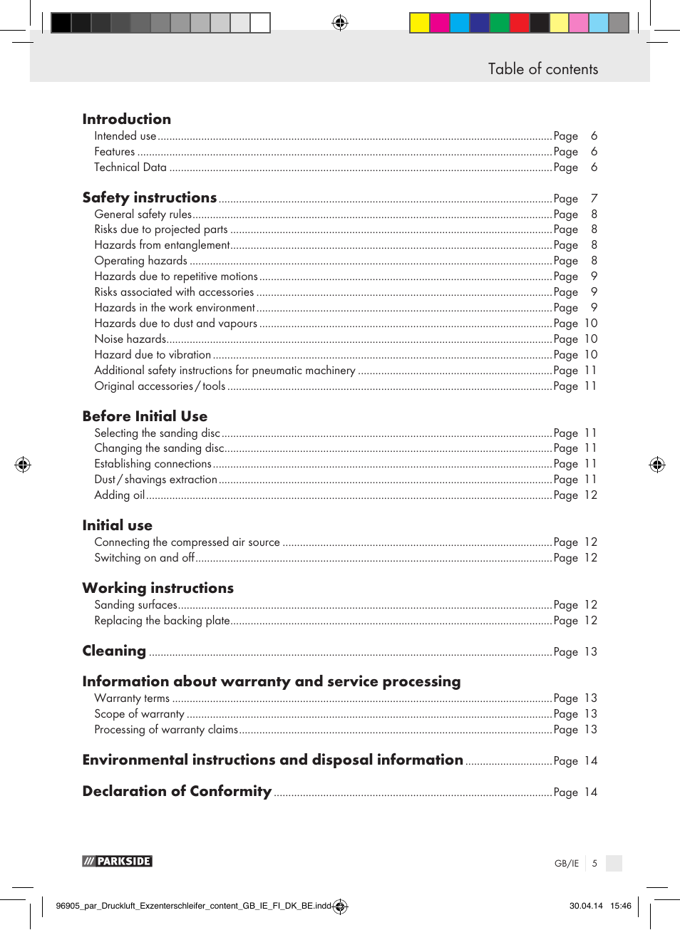 Parkside PDEXS 150 A1 User Manual | Page 5 / 81