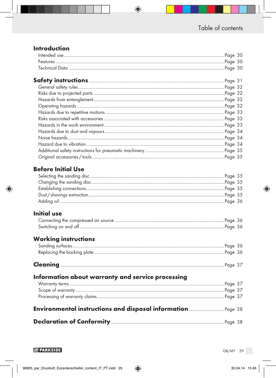 Parkside PDEXS 150 A1 User Manual | Page 29 / 51