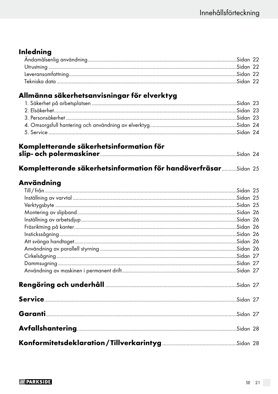 Parkside PSFS 250 A1 User Manual | Page 21 / 58