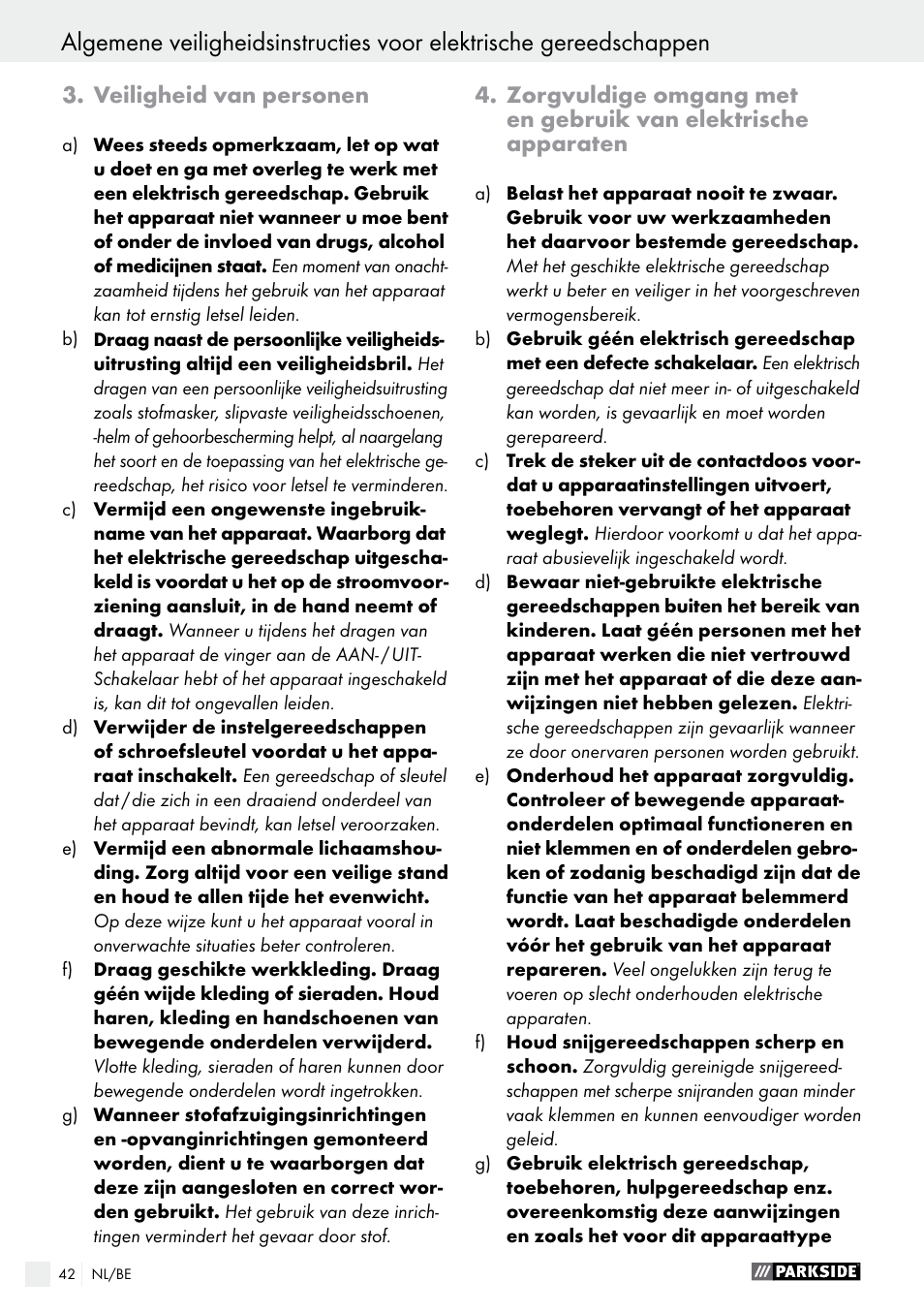 Parkside PSFS 250 A1 User Manual | Page 42 / 58