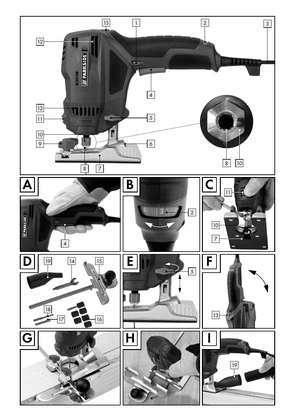 Parkside PSFS 250 A1 User Manual | Page 3 / 60