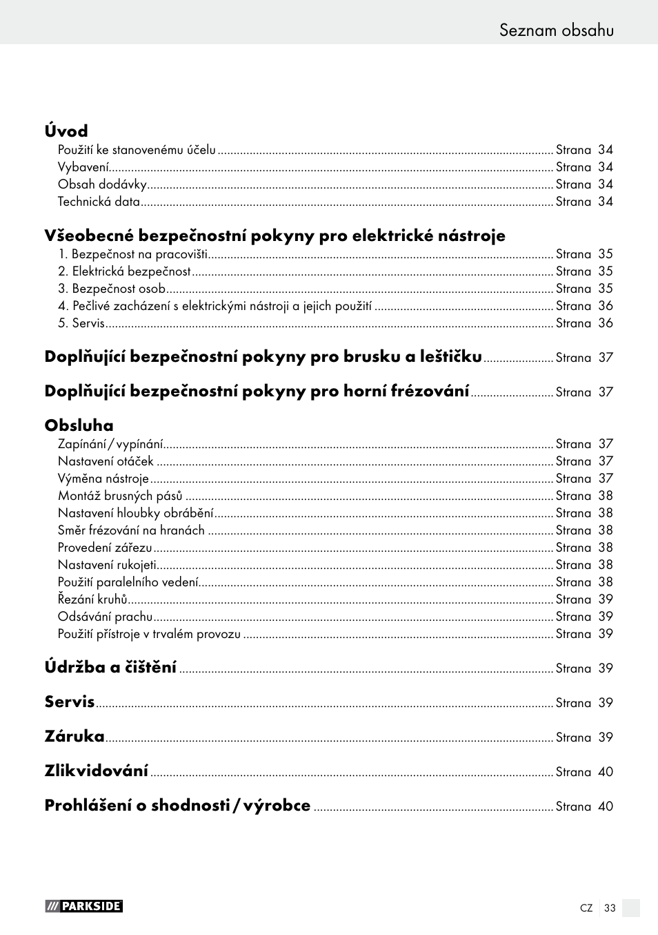 Parkside PSFS 250 A1 User Manual | Page 33 / 60