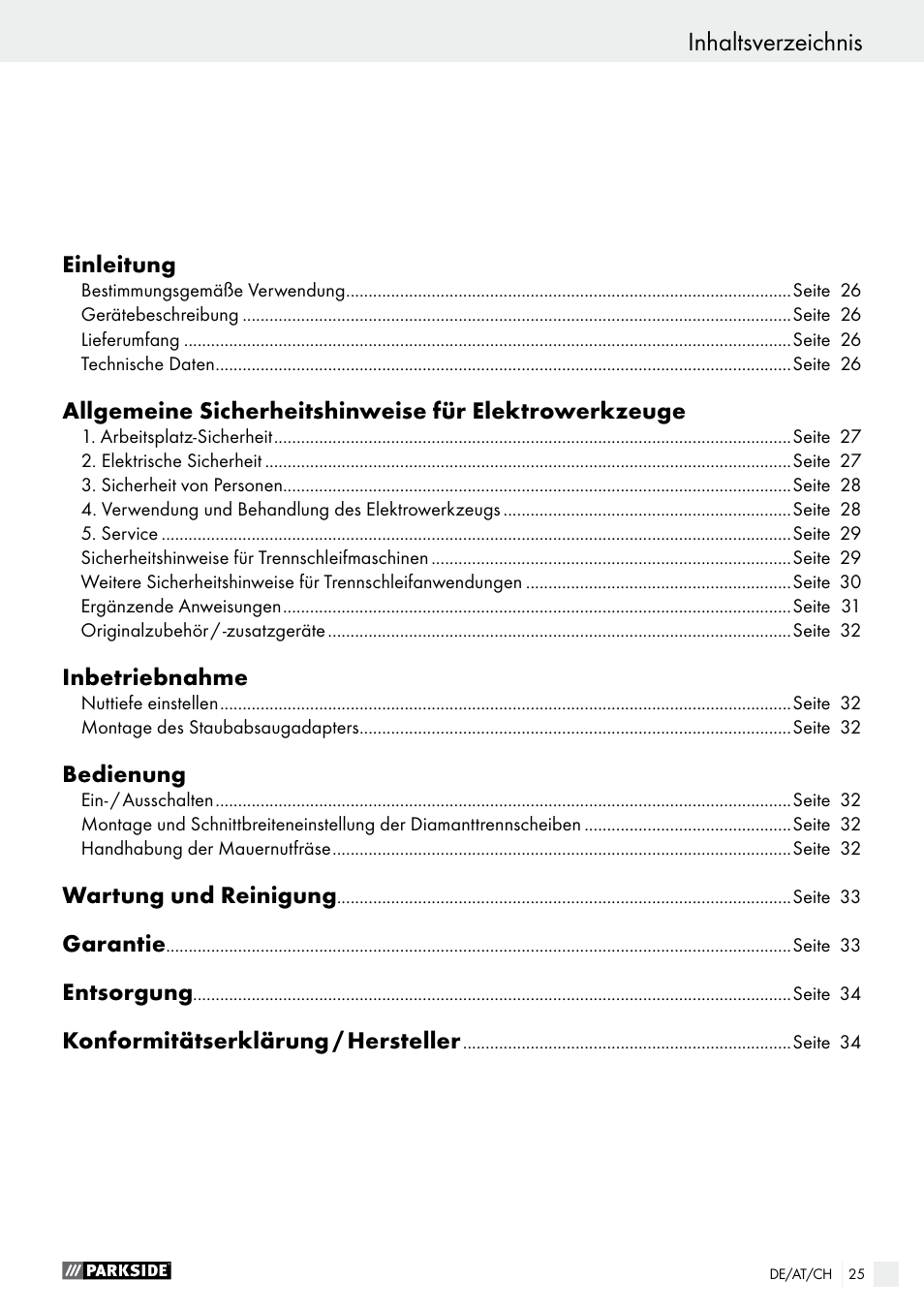 Parkside PMNF 1350 A1 User Manual | Page 25 / 35