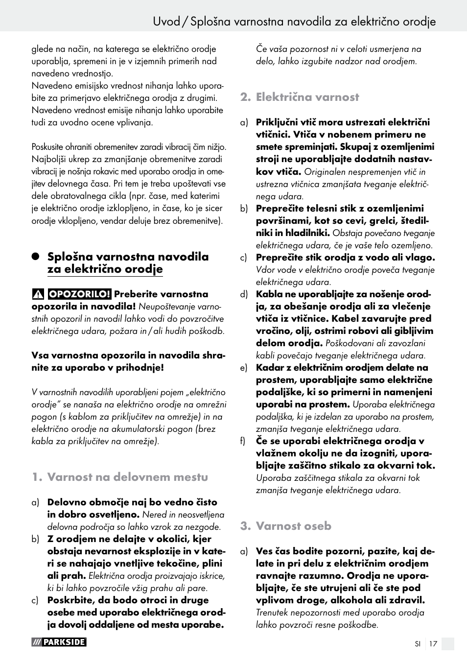 Parkside PMNF 1350 A1 User Manual | Page 17 / 55