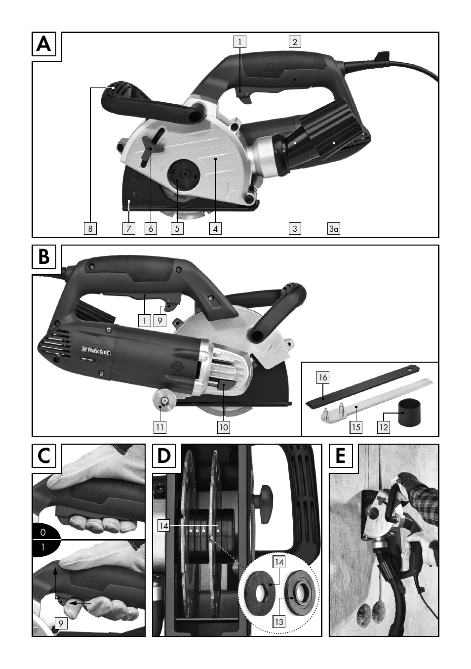 Cd e b | Parkside PMNF 1350 A1 User Manual | Page 3 / 55