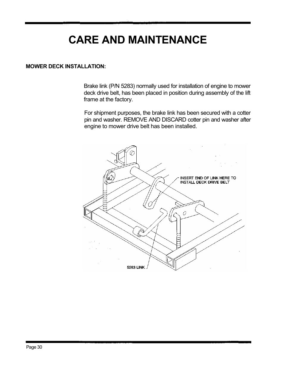 Care and maintenance | Dixon ZTR 5424 User Manual | Page 32 / 48