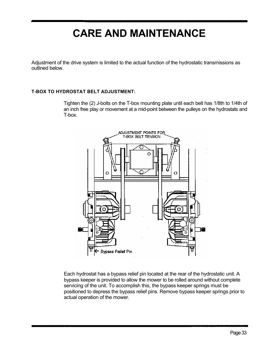Care and maintenance | Dixon ZTR 5424 User Manual | Page 35 / 48