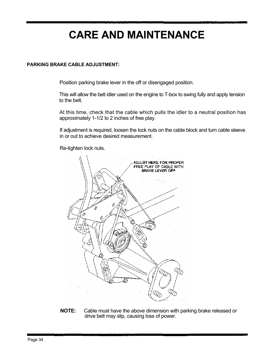 Care and maintenance | Dixon ZTR 5424 User Manual | Page 36 / 48