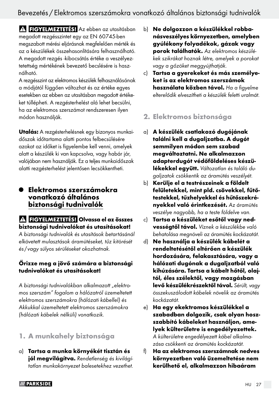 Parkside PTS 480 A1 User Manual | Page 27 / 77