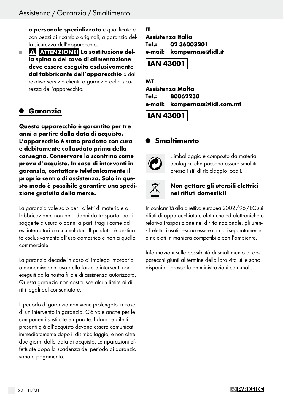 Parkside PFS 710 B1 User Manual | Page 22 / 52