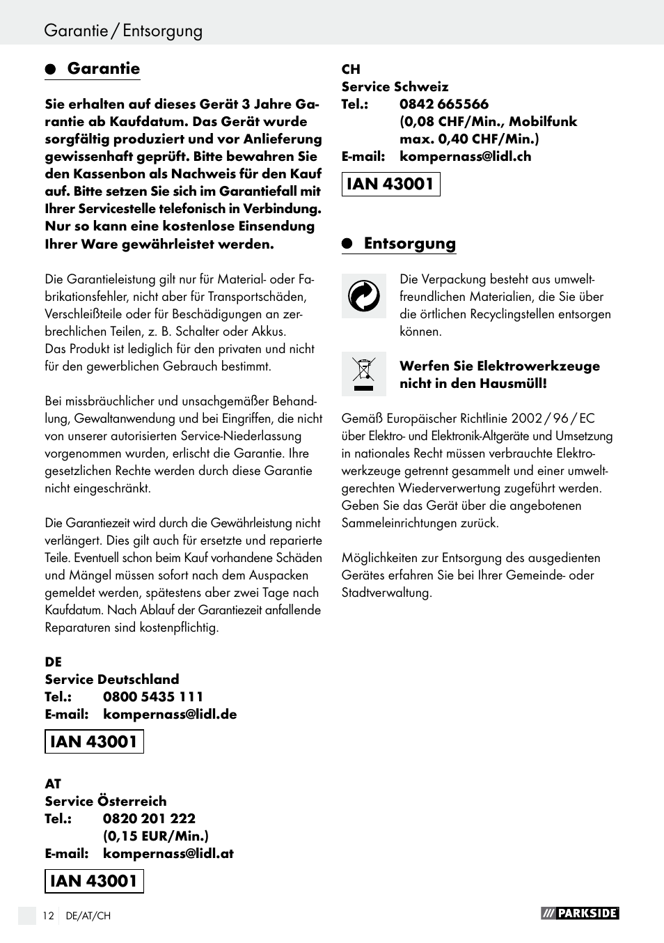Parkside PFS 710 B1 User Manual | Page 12 / 43