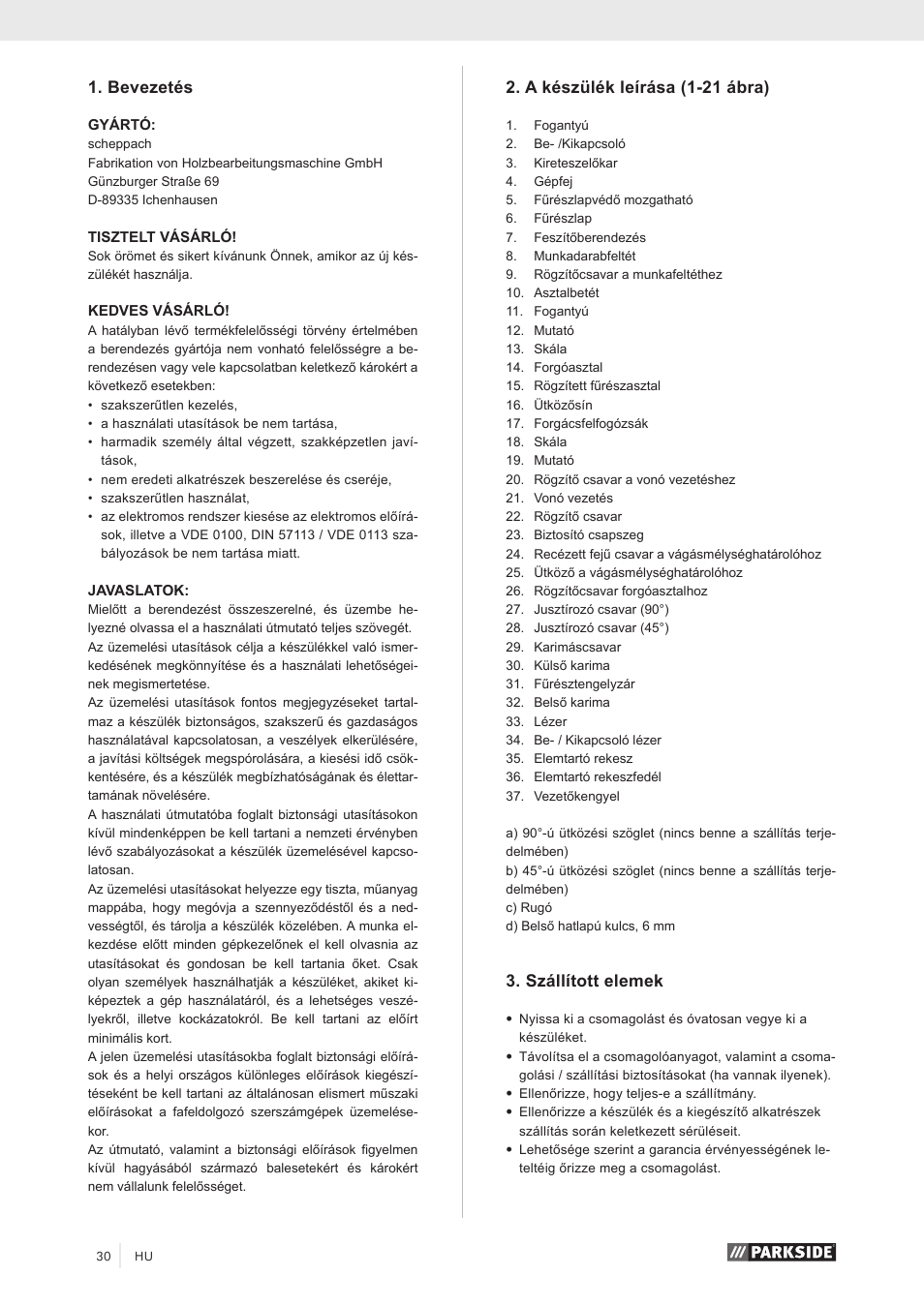 Parkside PZKS 1500 A1 User Manual | Page 35 / 100