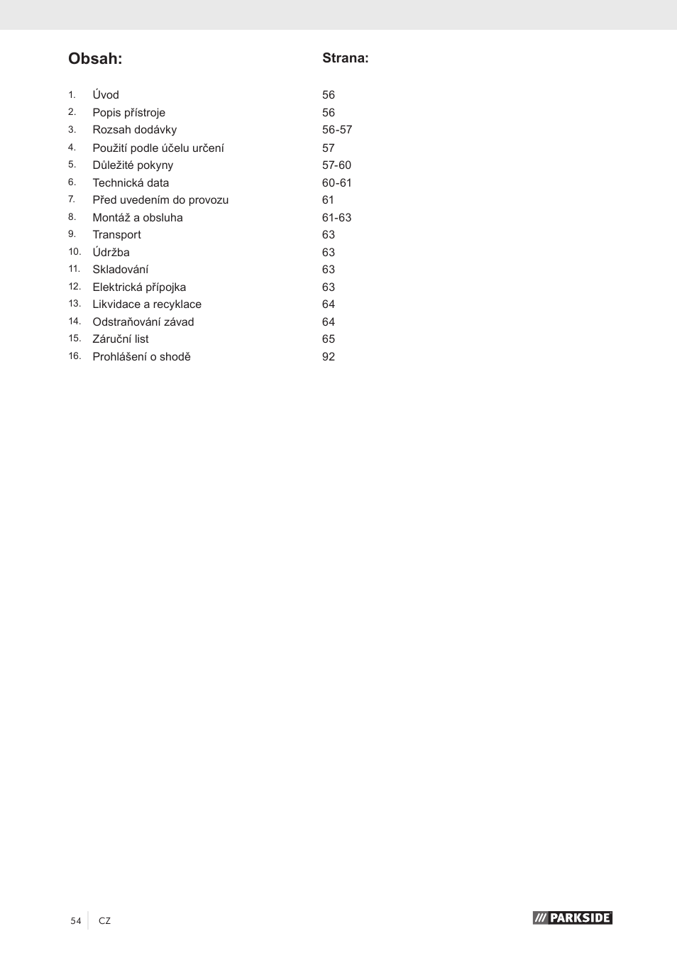 Parkside PZKS 1500 A1 User Manual | Page 59 / 100