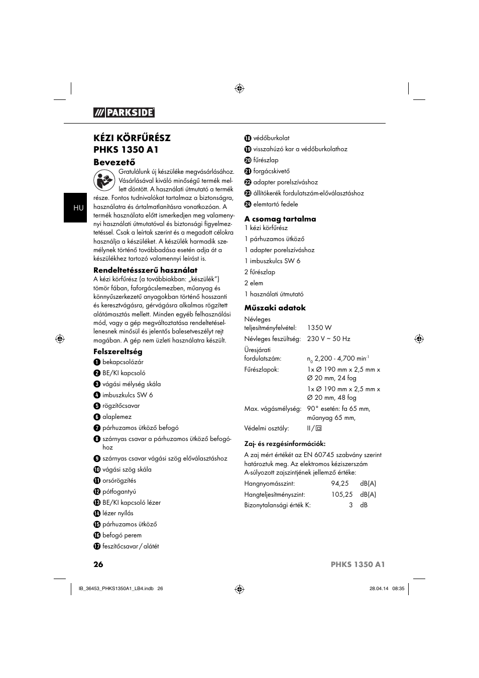 Parkside PHKS 1350 A1 User Manual | Page 29 / 88
