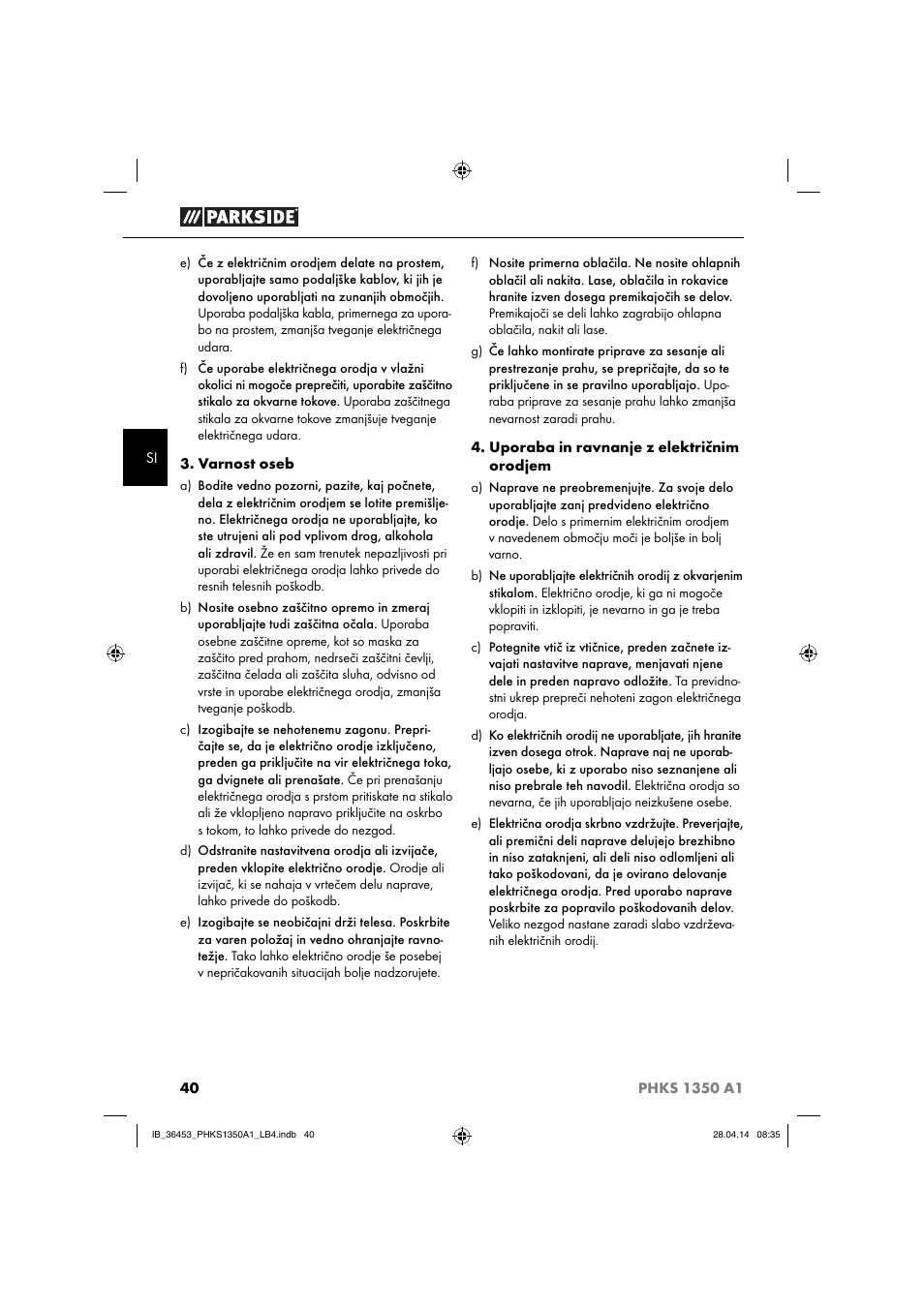 Parkside PHKS 1350 A1 User Manual | Page 43 / 88