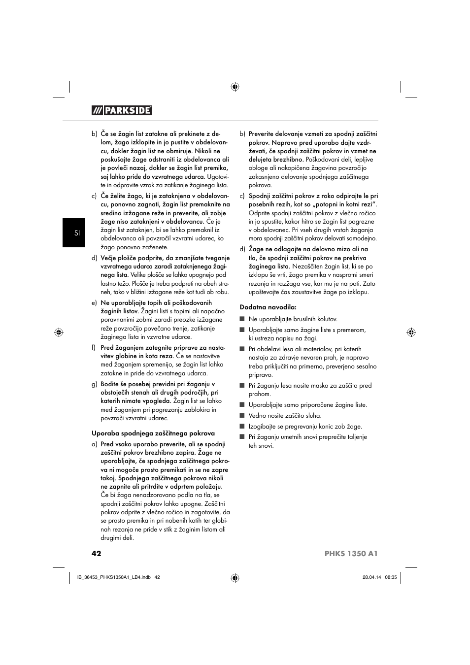 Parkside PHKS 1350 A1 User Manual | Page 45 / 88