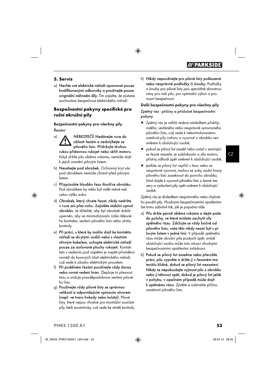 Parkside PHKS 1350 A1 User Manual | Page 56 / 88