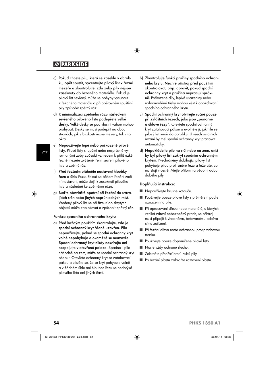 Parkside PHKS 1350 A1 User Manual | Page 57 / 88