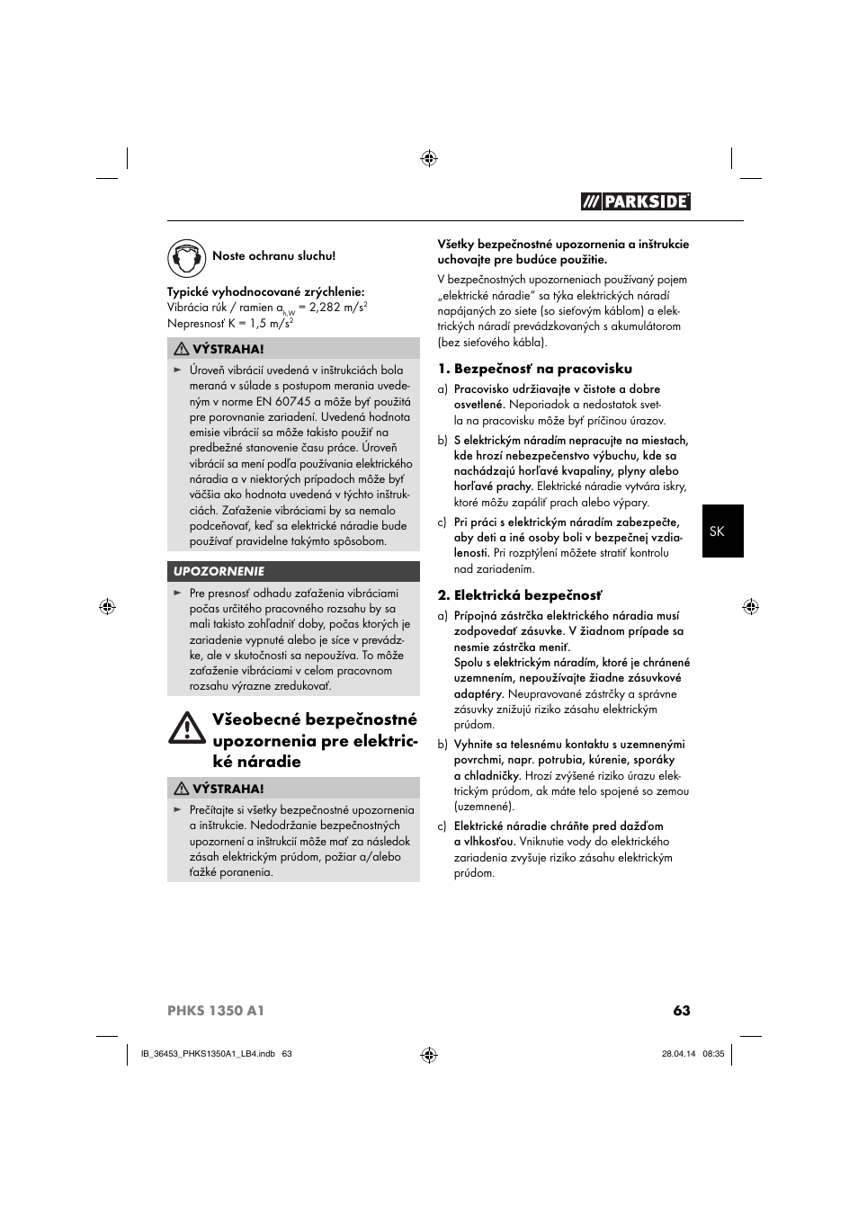 Parkside PHKS 1350 A1 User Manual | Page 66 / 88