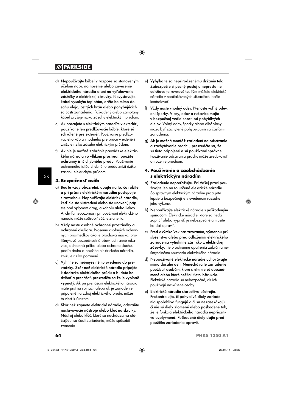 Parkside PHKS 1350 A1 User Manual | Page 67 / 88