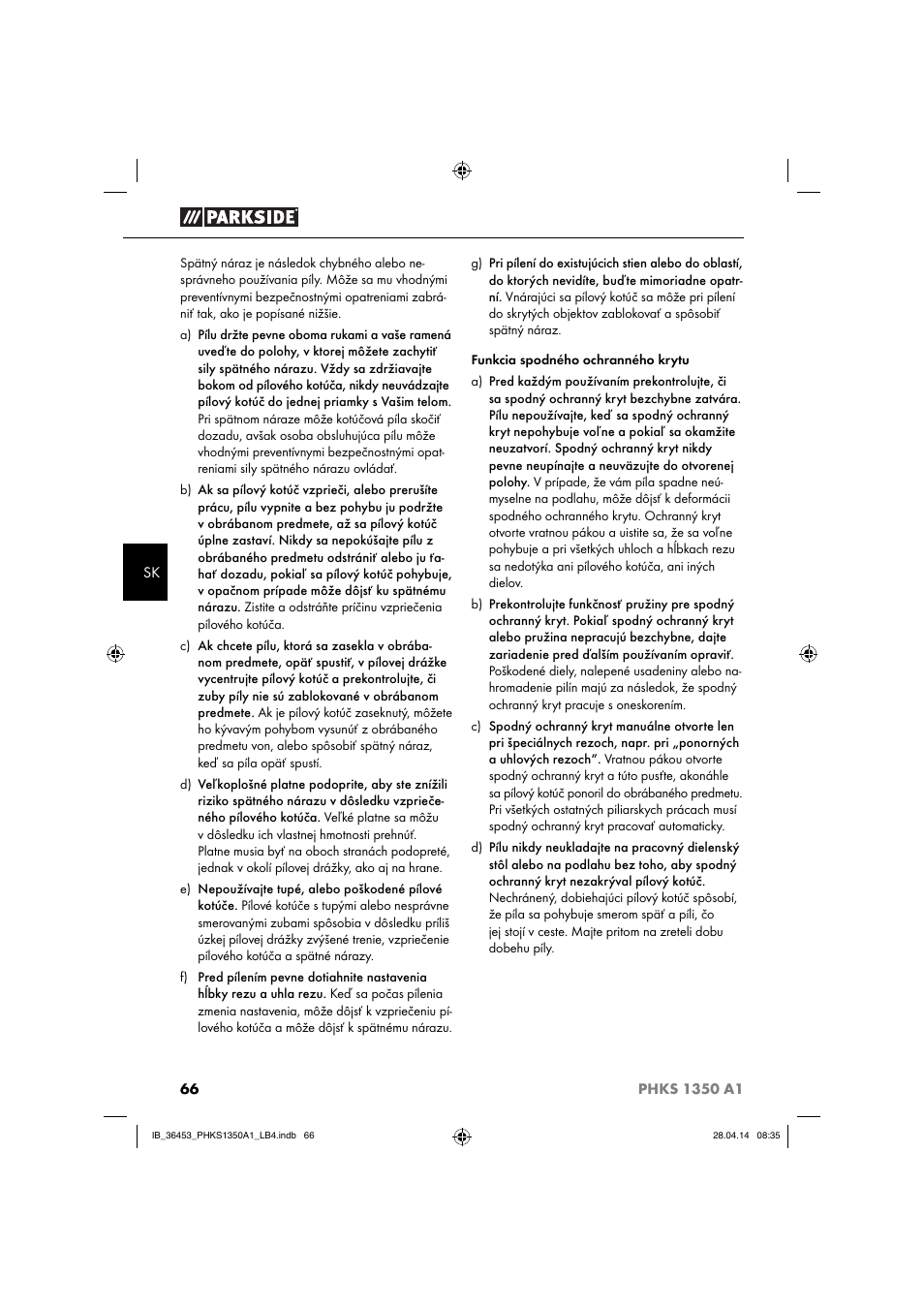 Parkside PHKS 1350 A1 User Manual | Page 69 / 88