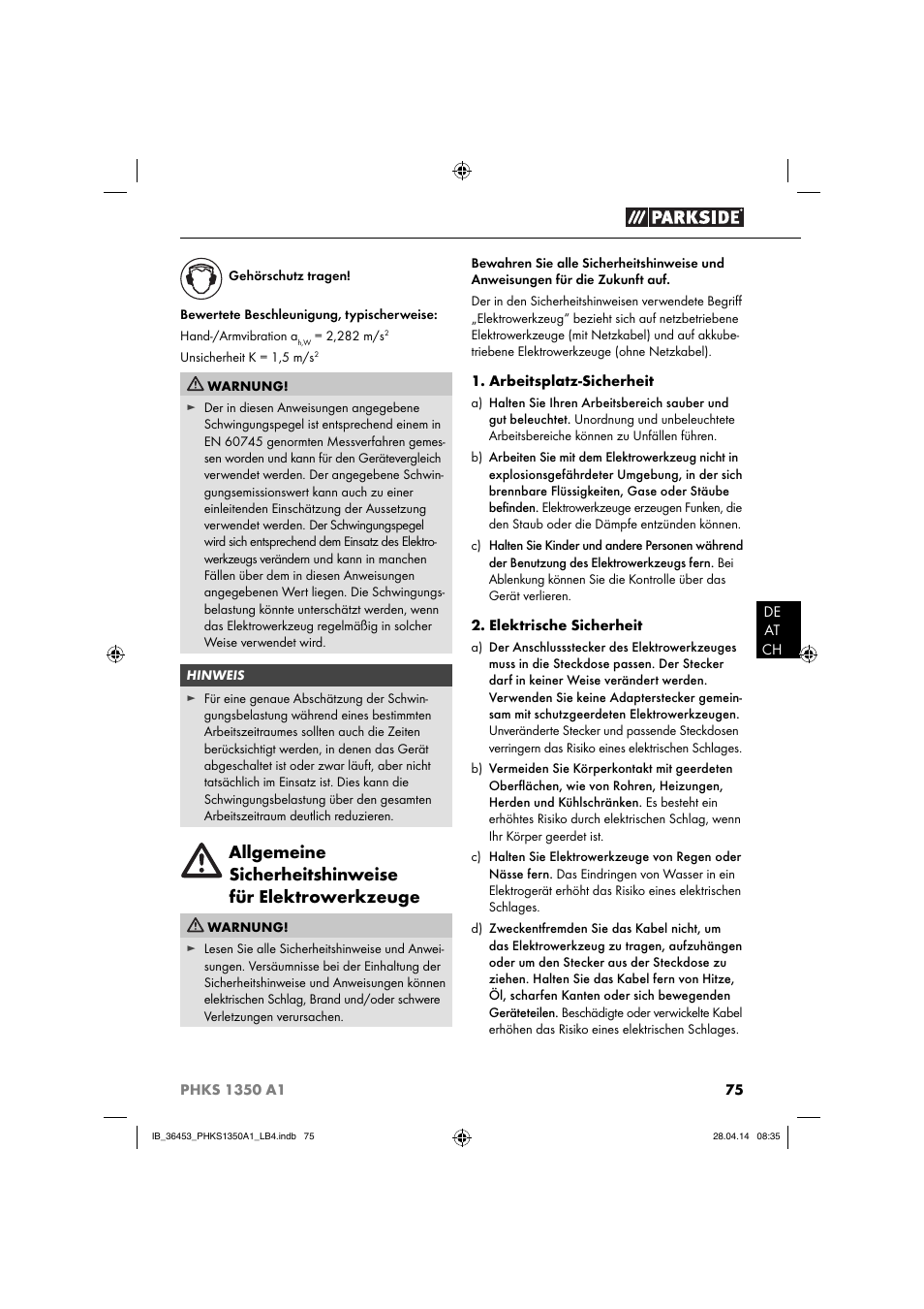 Parkside PHKS 1350 A1 User Manual | Page 78 / 88