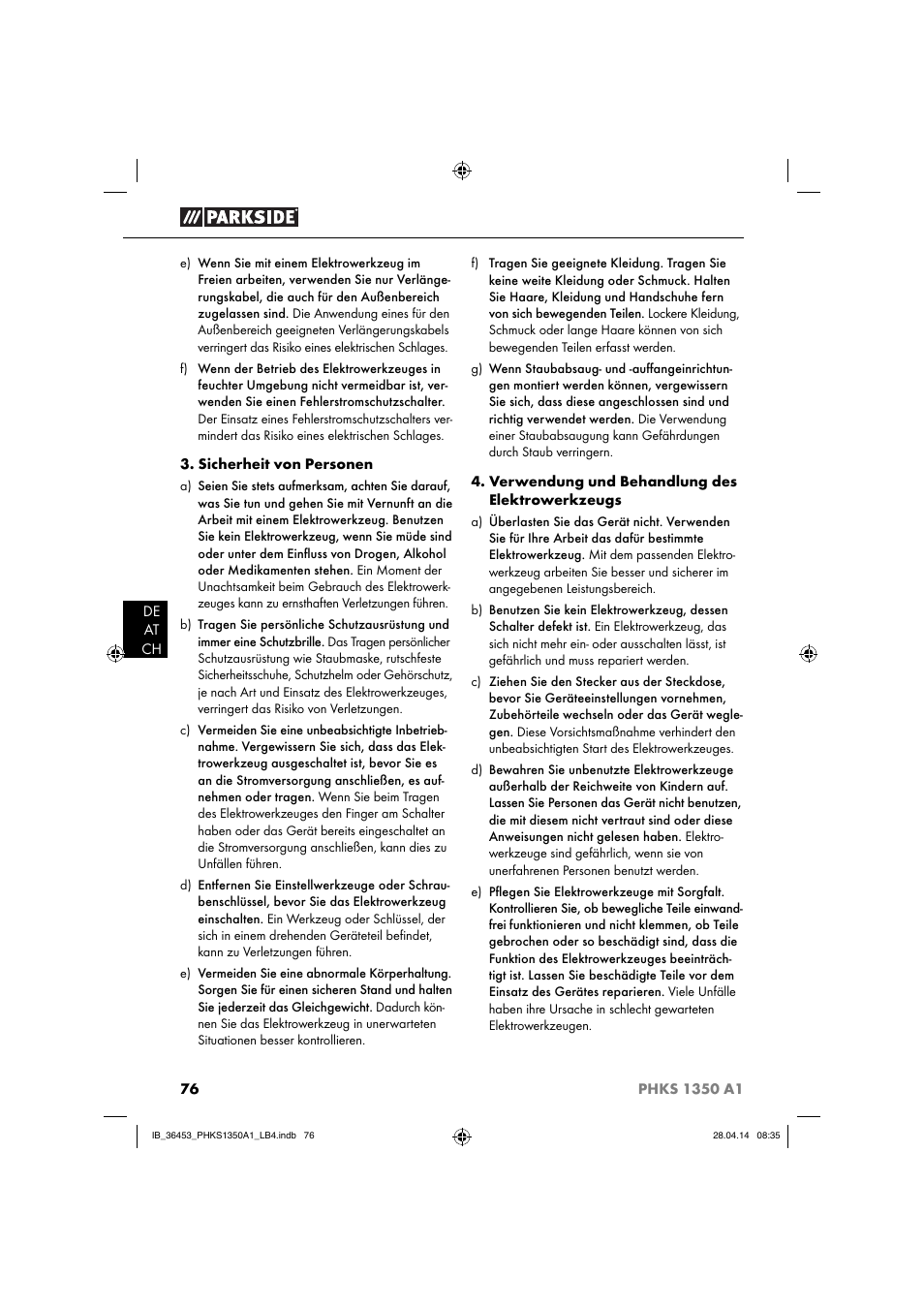 Parkside PHKS 1350 A1 User Manual | Page 79 / 88