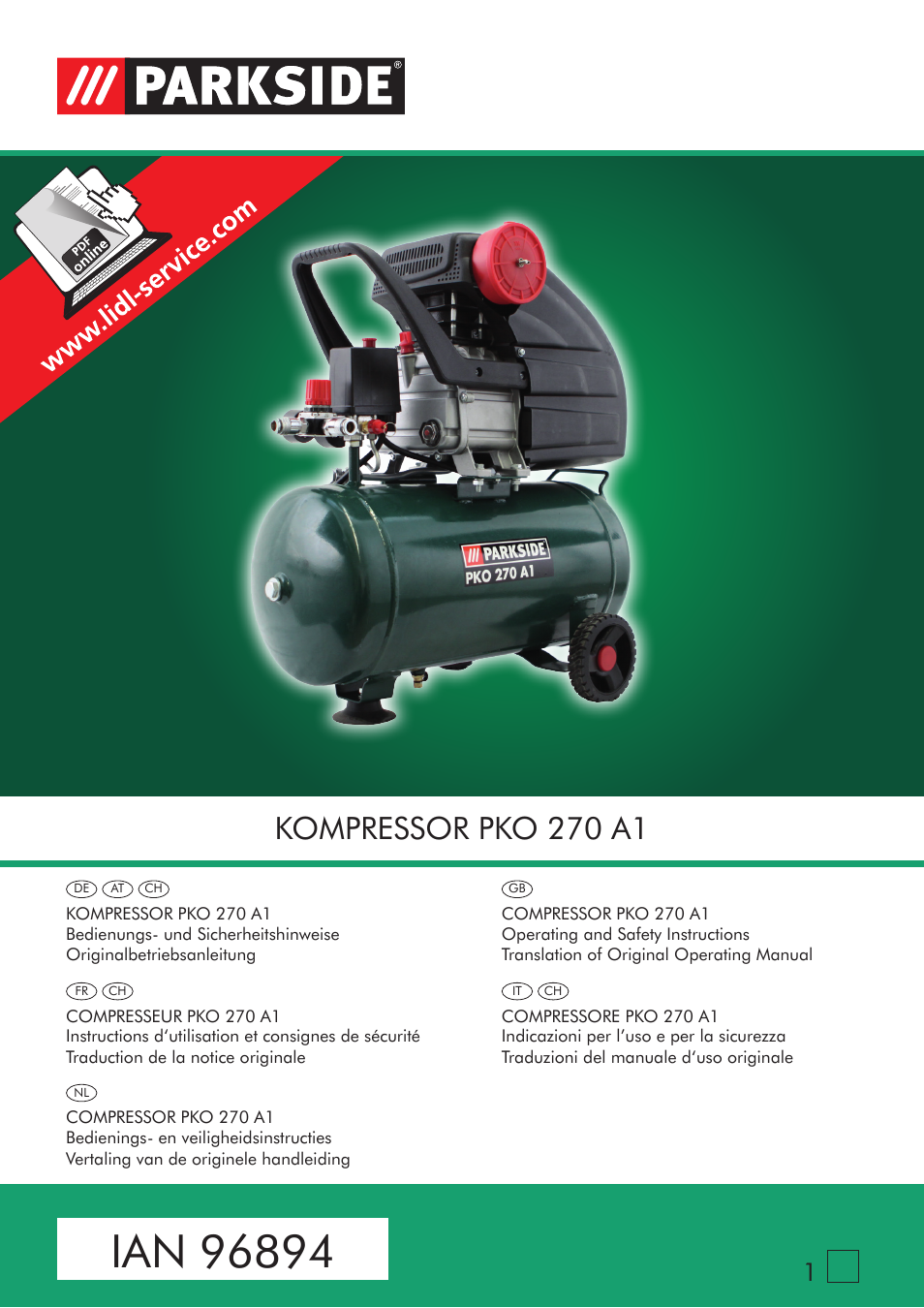 Parkside PKO 270 A1 User Manual | 56 pages