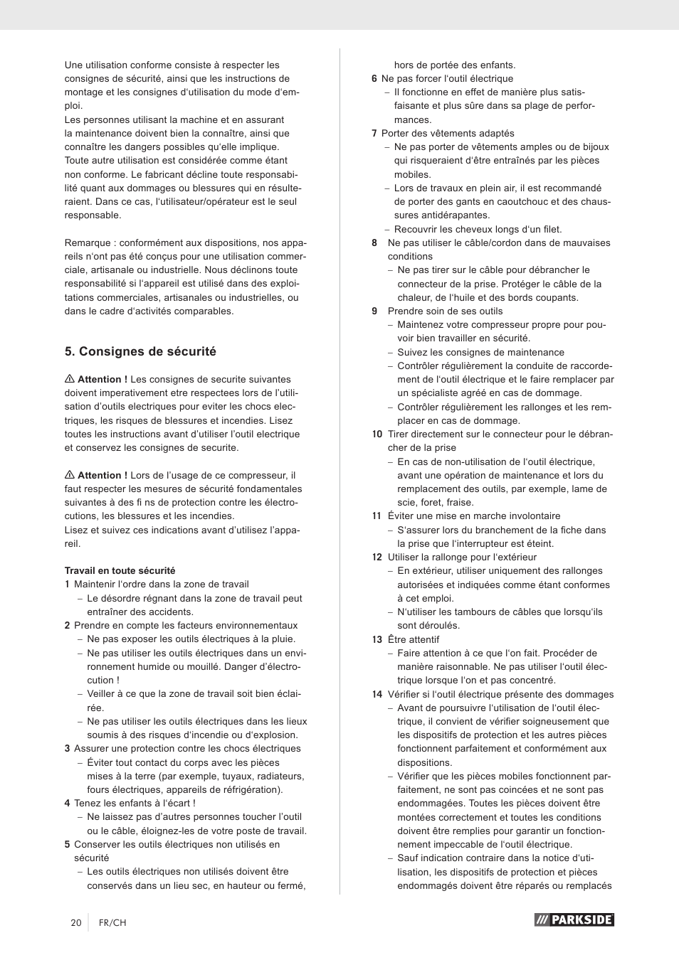 Consignes de sécurité | Parkside PKO 270 A1 User Manual | Page 25 / 56