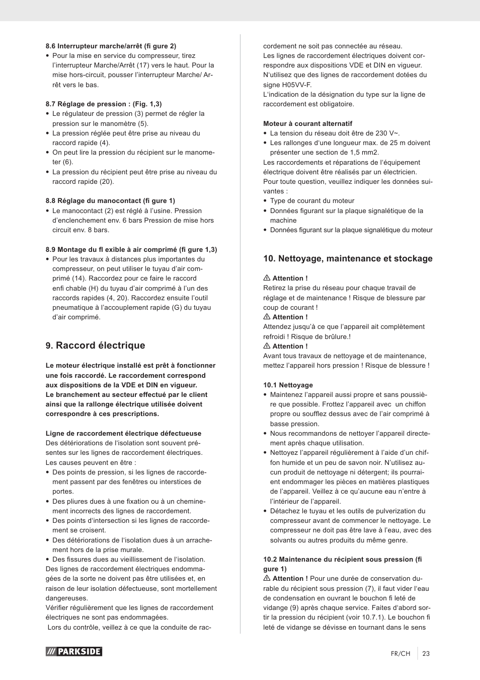 Raccord électrique, Nettoyage, maintenance et stockage | Parkside PKO 270 A1 User Manual | Page 28 / 56