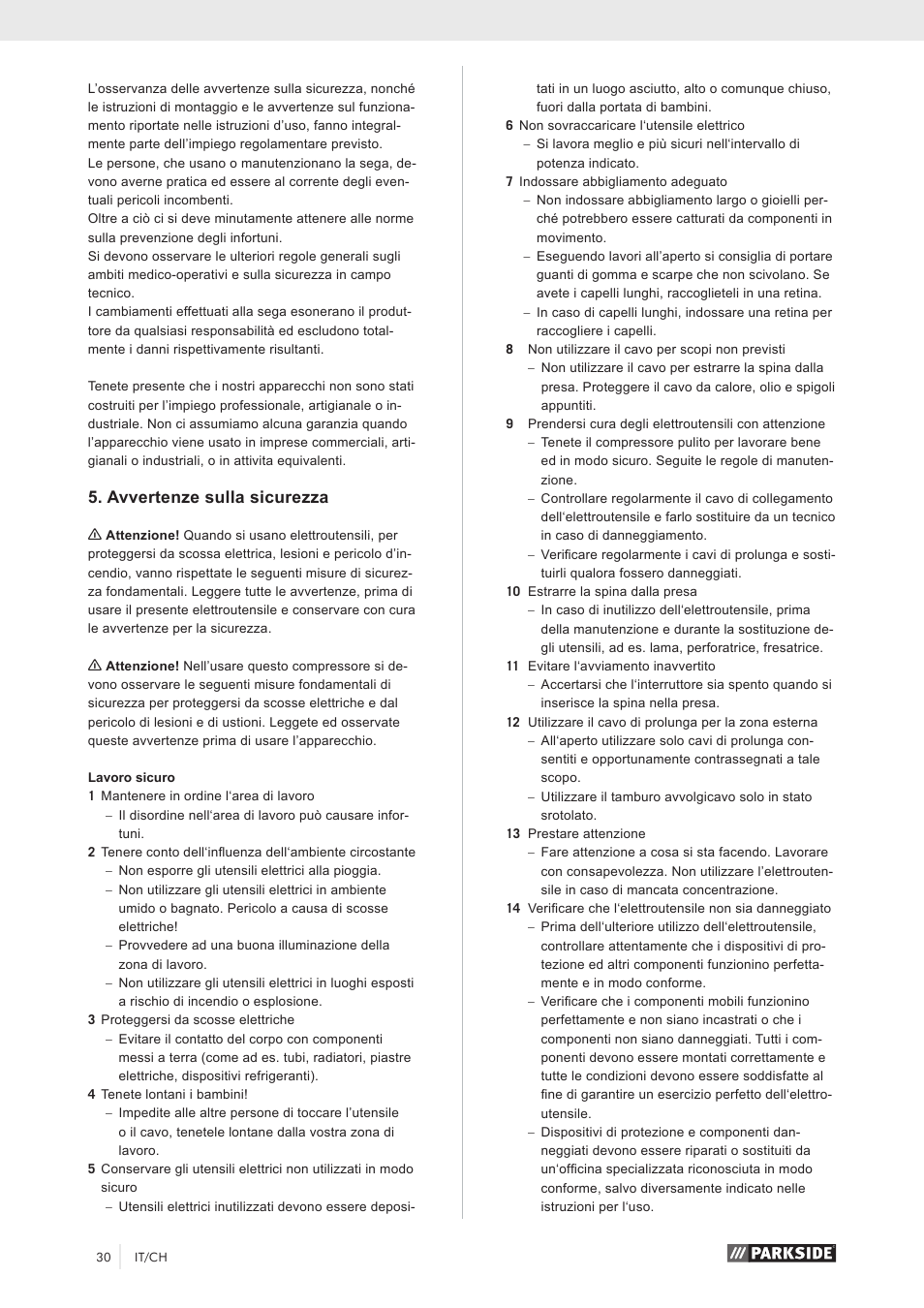 Avvertenze sulla sicurezza | Parkside PKO 270 A1 User Manual | Page 35 / 56