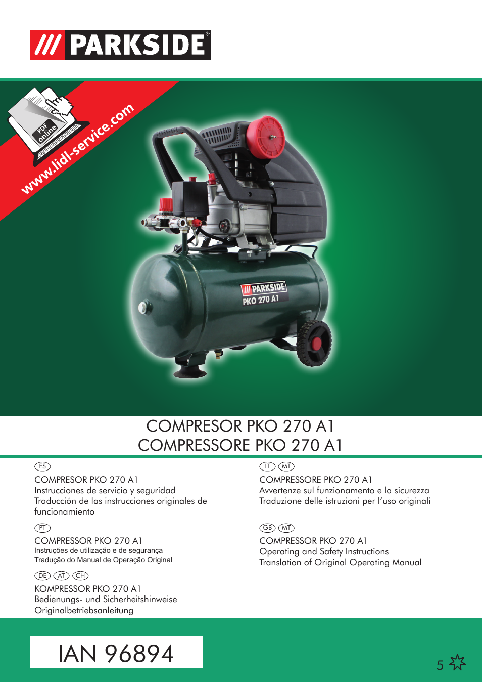Parkside PKO 270 A1 User Manual | 56 pages