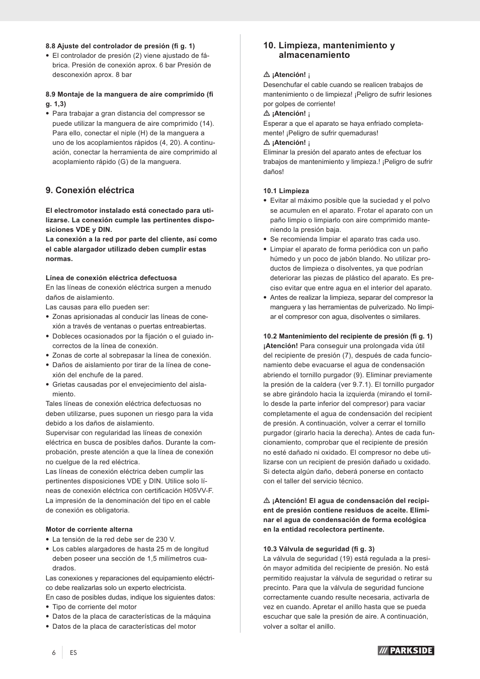 Conexión eléctrica, Limpieza, mantenimiento y almacenamiento | Parkside PKO 270 A1 User Manual | Page 11 / 56