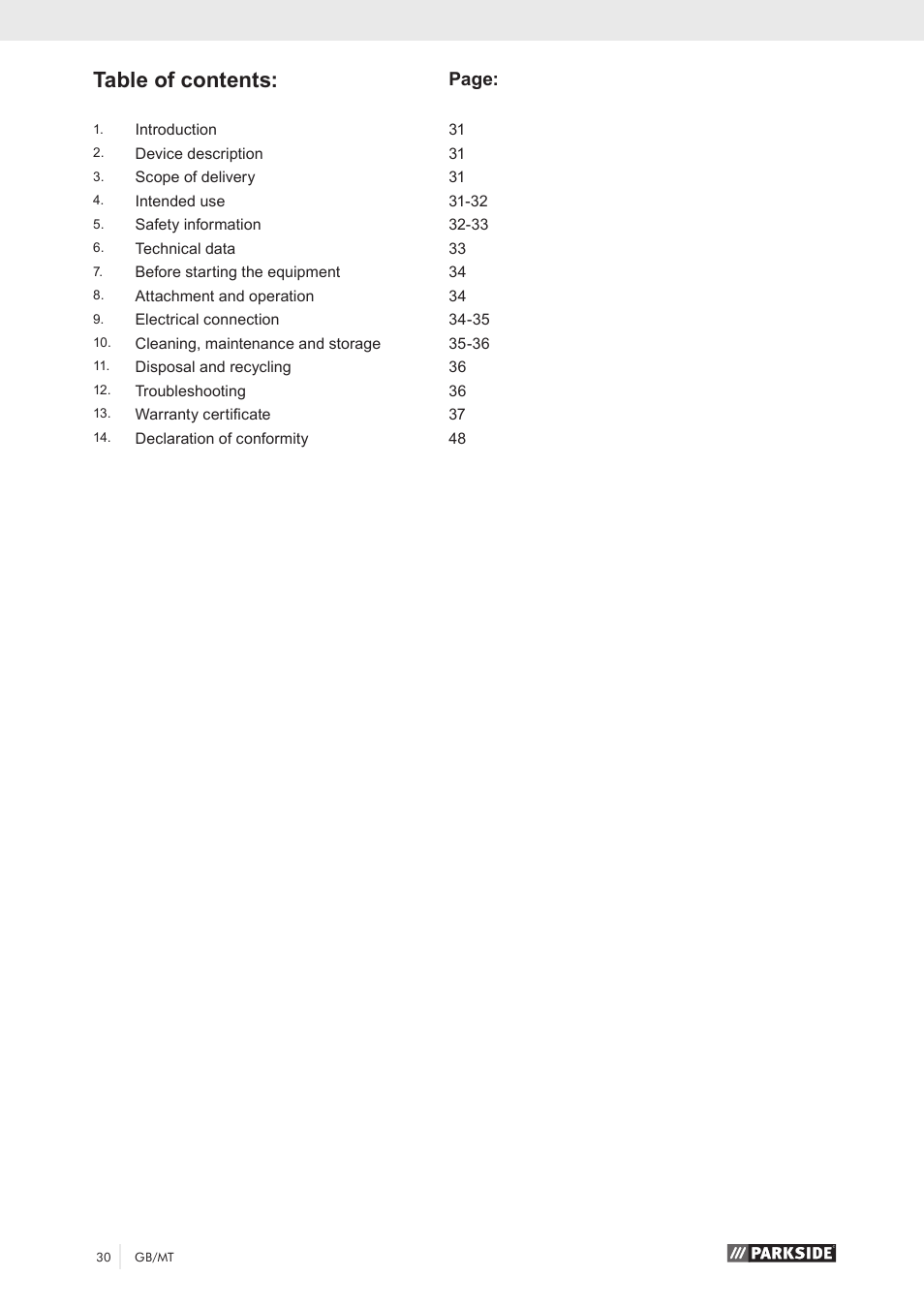 Parkside PKO 270 A1 User Manual | Page 35 / 56