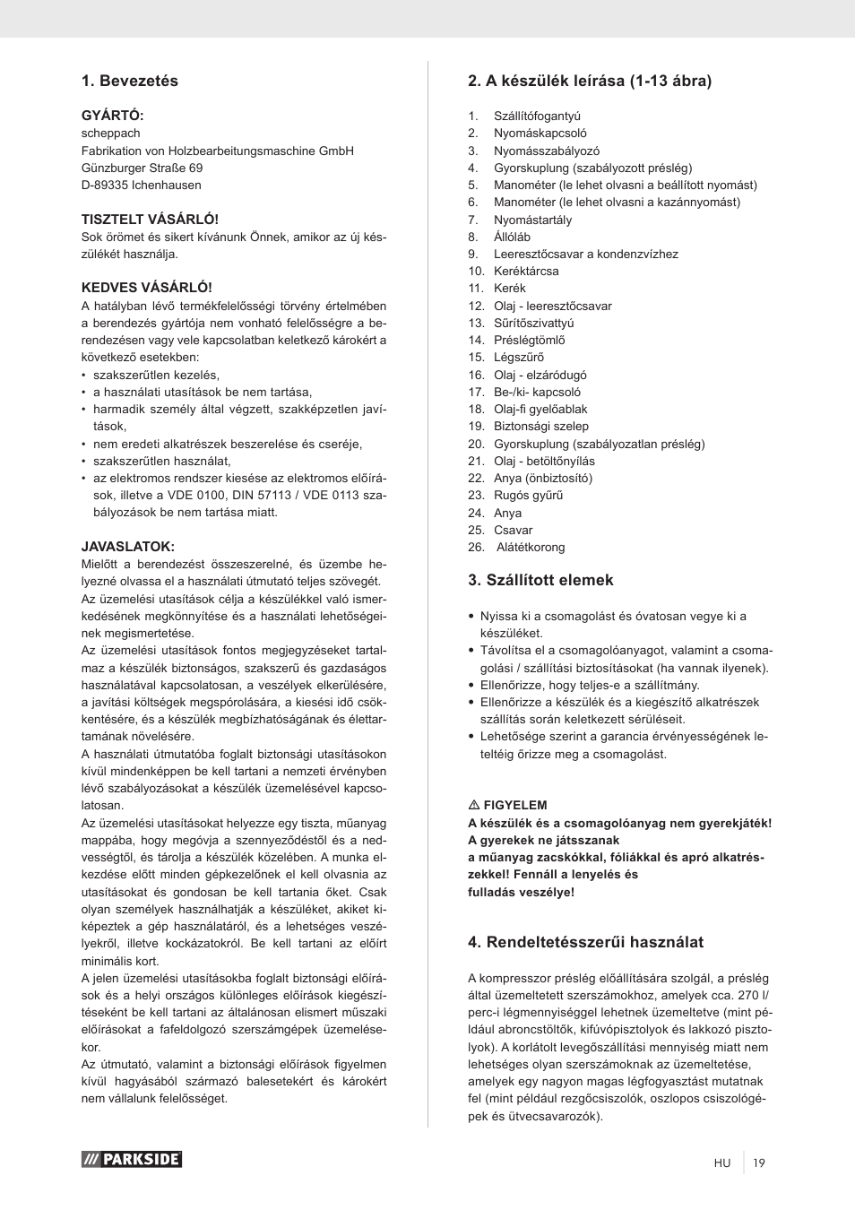 Parkside PKO 270 A1 User Manual | Page 24 / 68