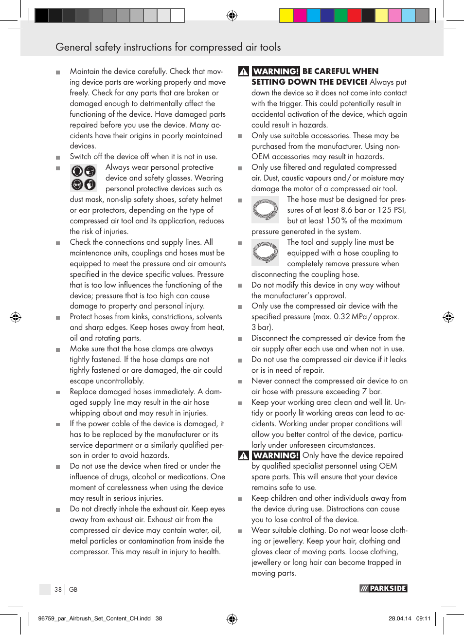 Parkside PABK 60 A1 User Manual | Page 38 / 44