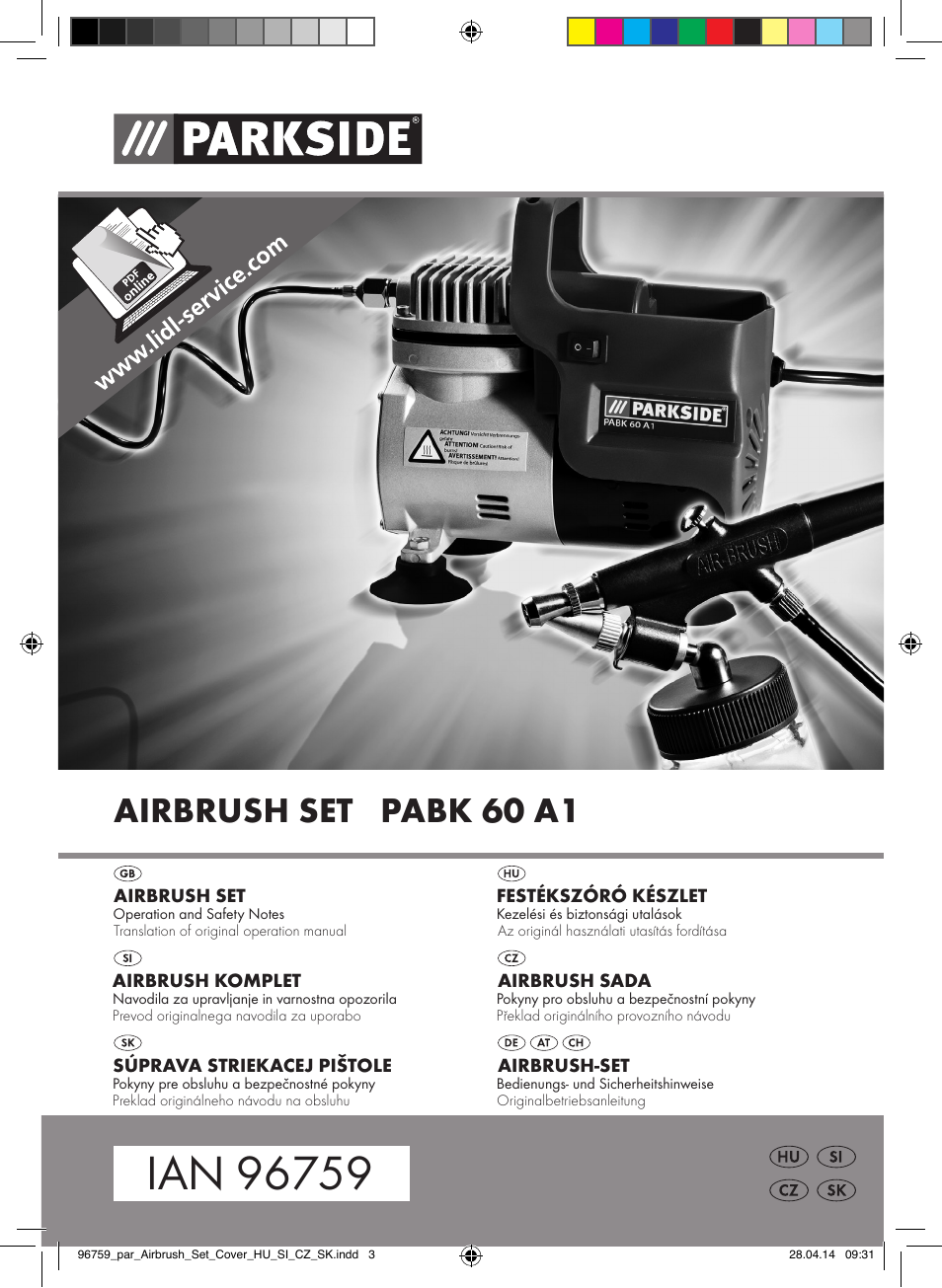 Parkside PABK 60 A1 User Manual | 65 pages