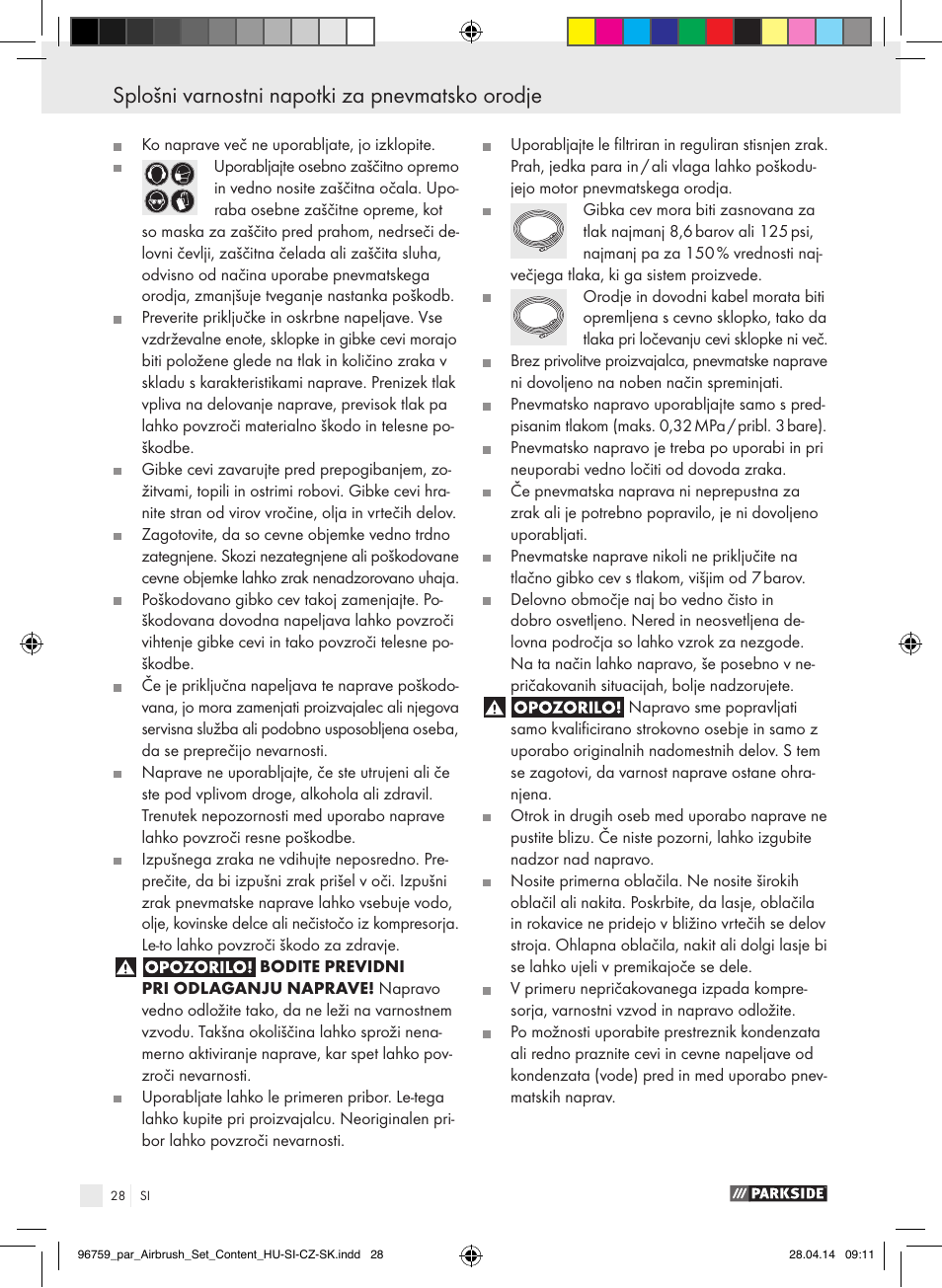 Parkside PABK 60 A1 User Manual | Page 28 / 65