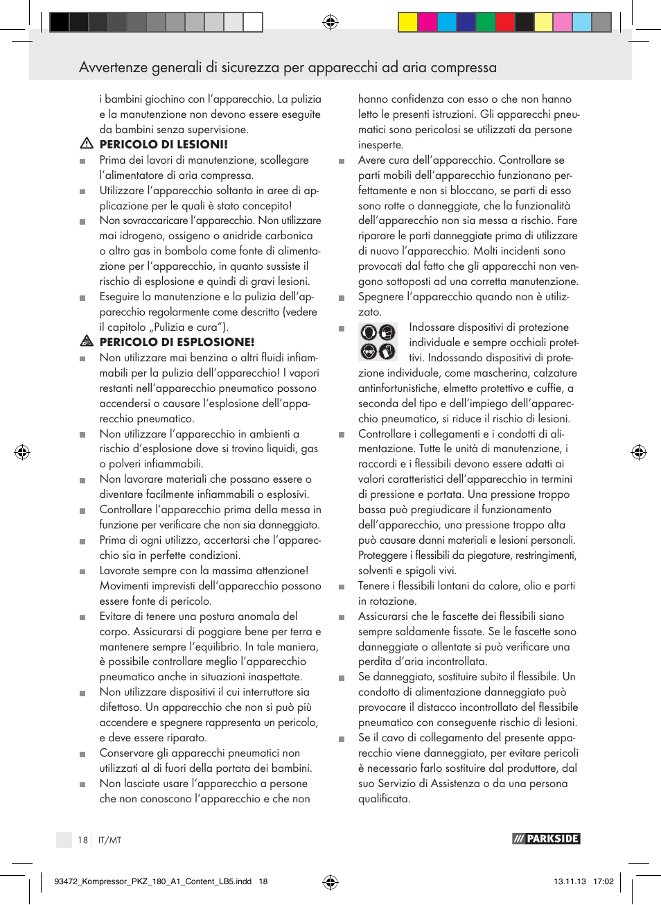 Parkside PKZ 180 A1 User Manual | Page 18 / 55