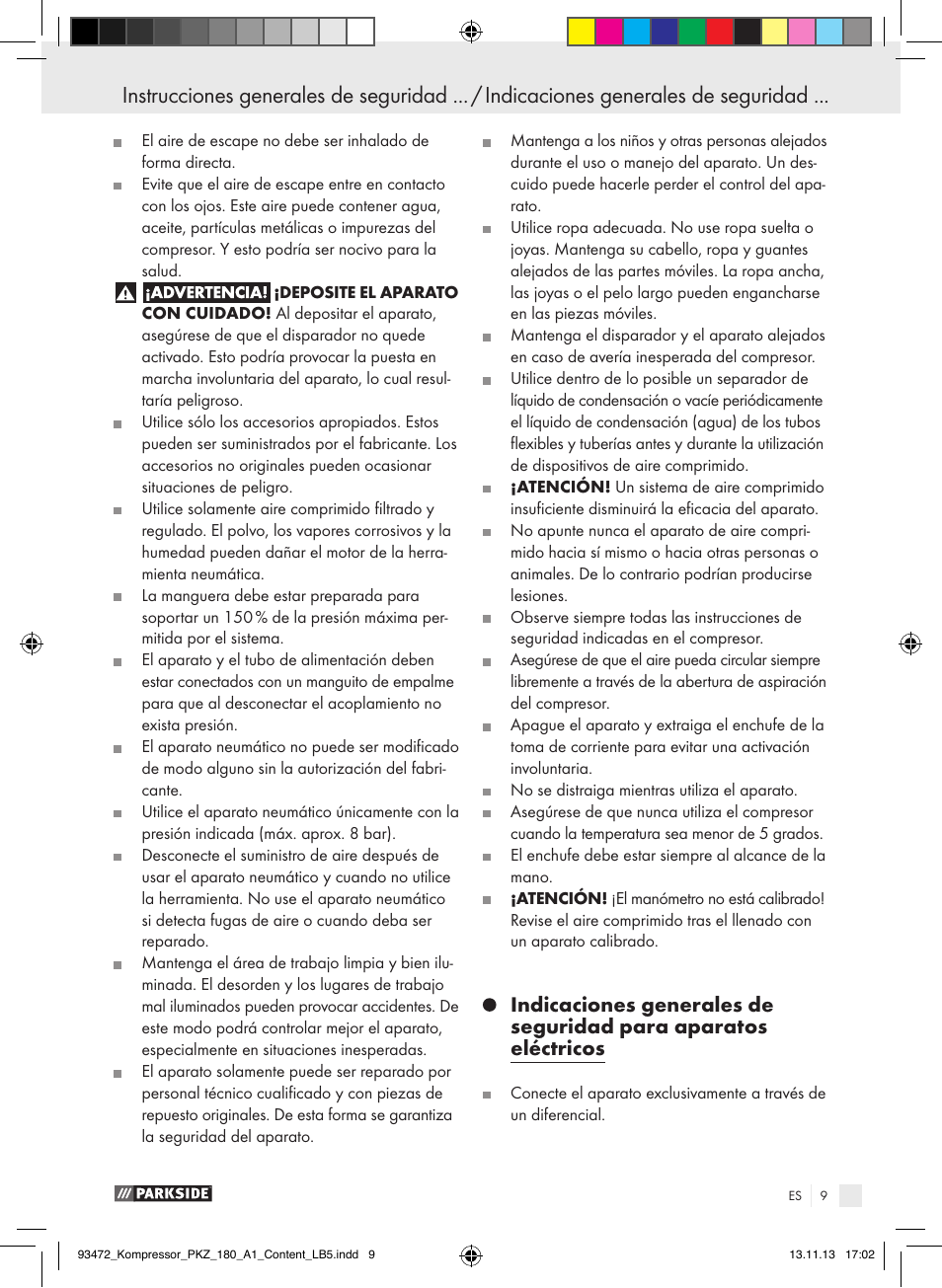 Parkside PKZ 180 A1 User Manual | Page 9 / 55