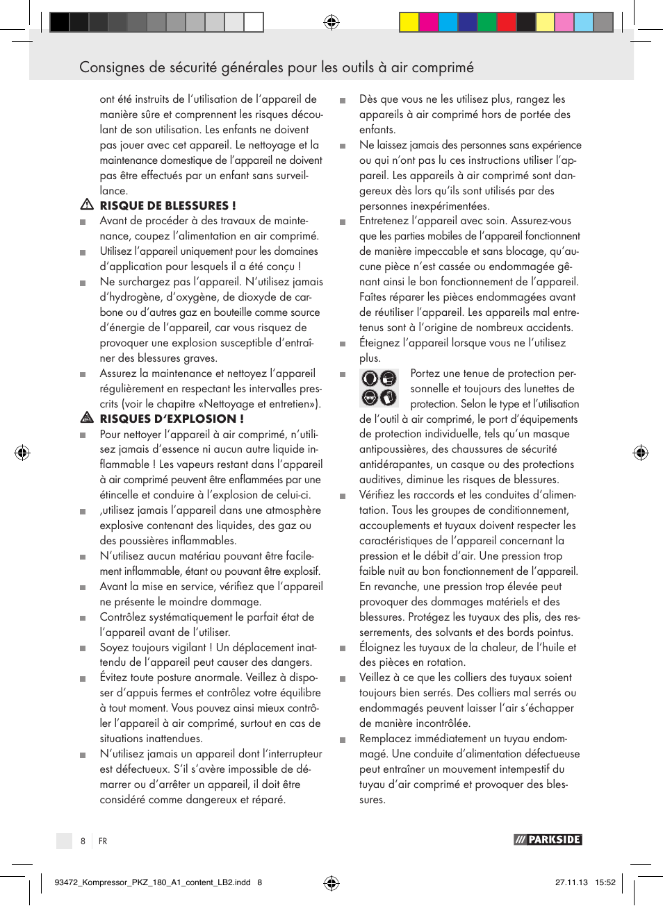 Parkside PKZ 180 A1 User Manual | Page 8 / 34