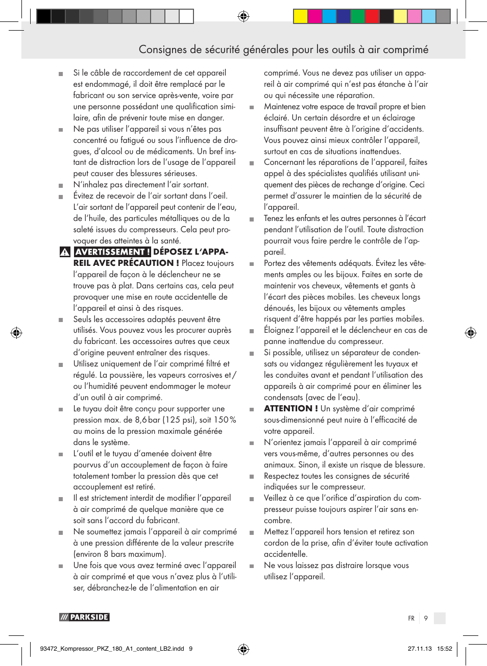 Parkside PKZ 180 A1 User Manual | Page 9 / 34