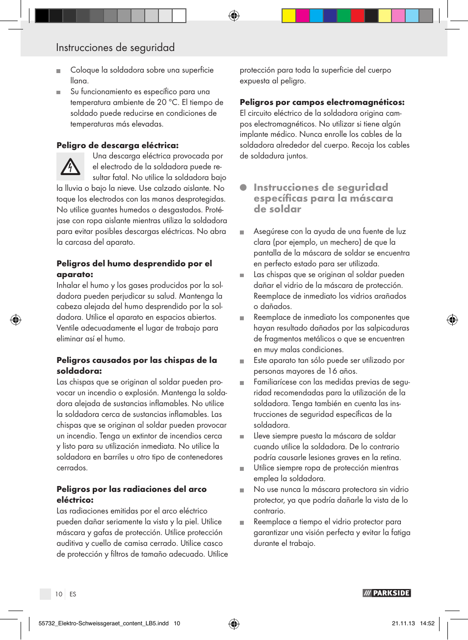 Parkside PESG 120 A1 User Manual | Page 10 / 57