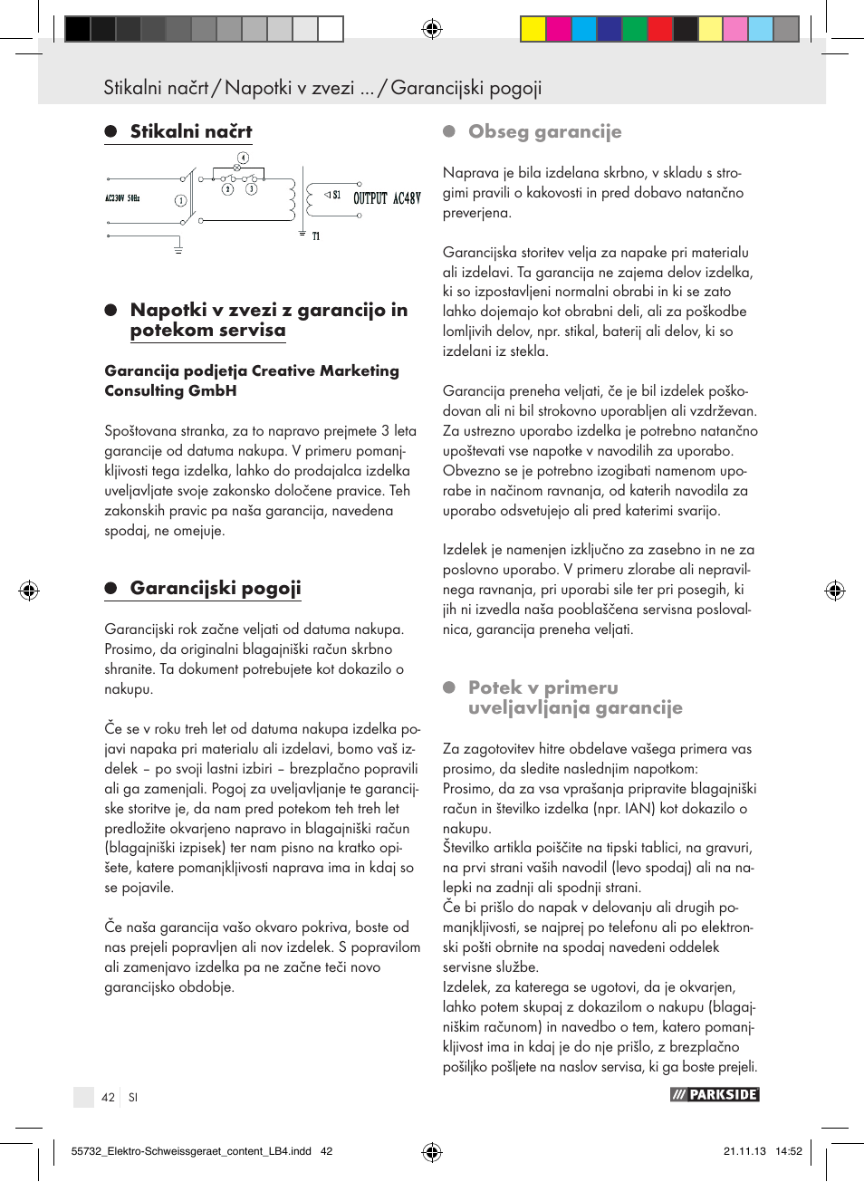 Parkside PESG 120 A1 User Manual | Page 42 / 75