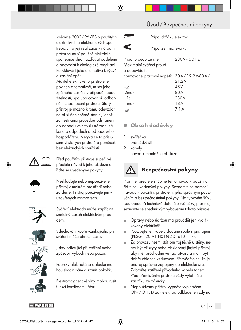 Parkside PESG 120 A1 User Manual | Page 47 / 75