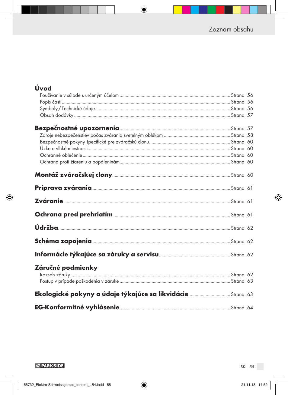 Parkside PESG 120 A1 User Manual | Page 55 / 75