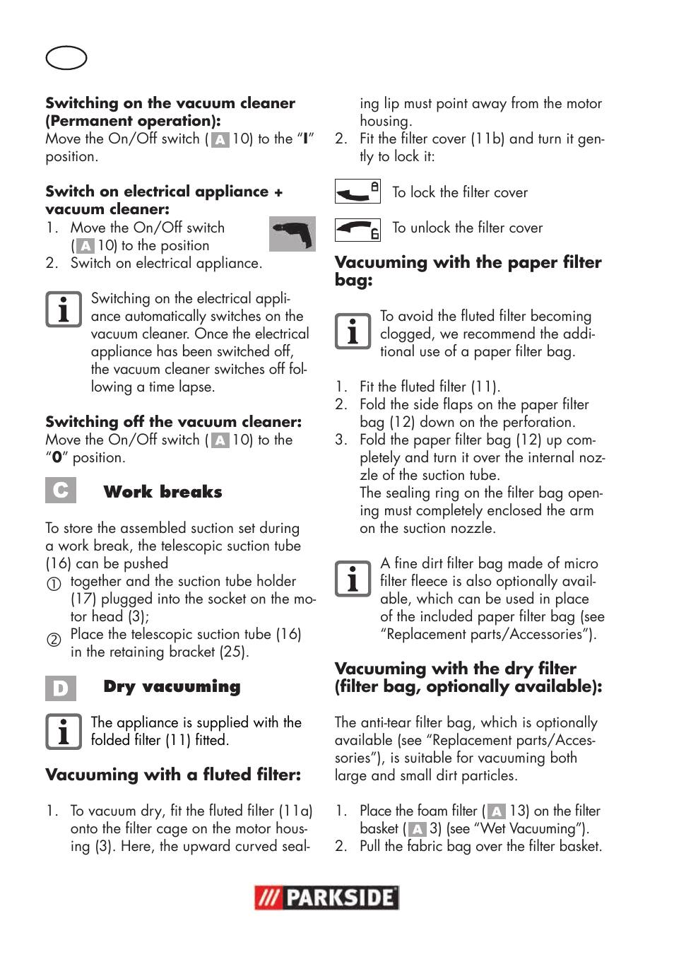 Parkside PNTS 1500 B3 User Manual | Page 10 / 100