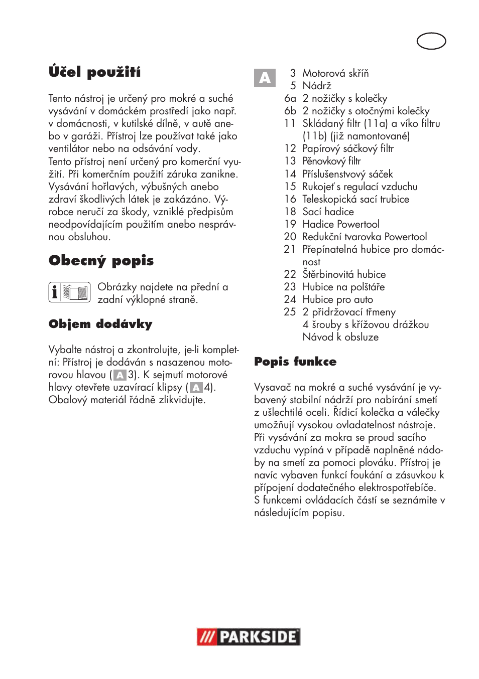 Účel použití, Obecný popis | Parkside PNTS 1500 B3 User Manual | Page 31 / 100